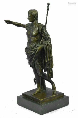 Emperor Augustus Caesar Huge Home Rome Bronze Warrior