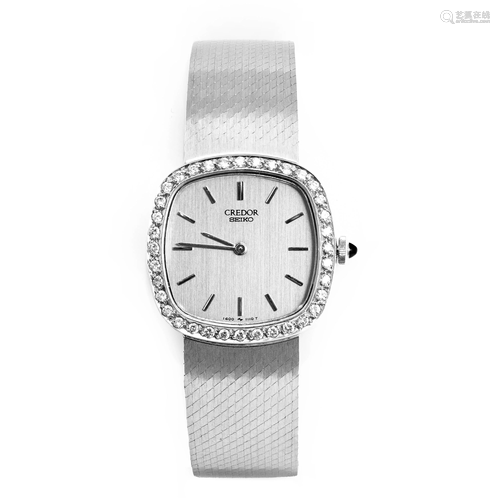 Seiko - Credor - 18k White Gold set with Diamonds