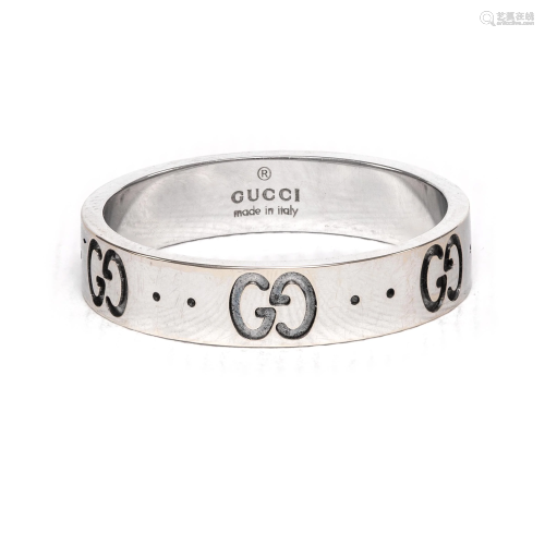 GUCCI - 18k White Gold Ring