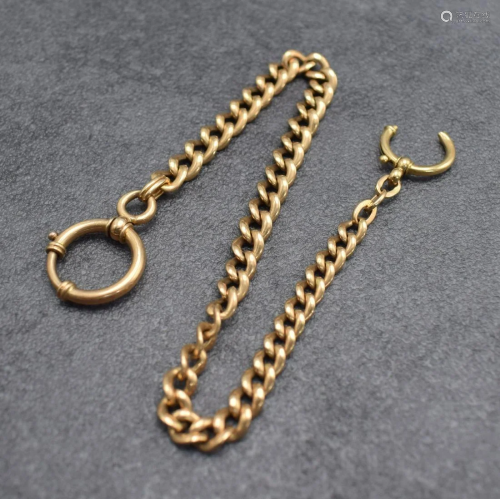 14k pink gold pocket-watch chain