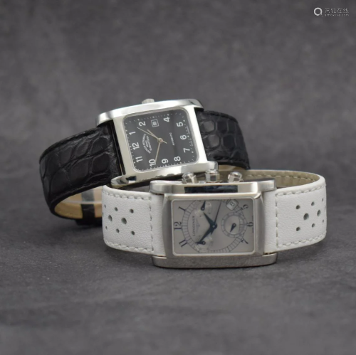 LONGINES / MÜHLE GLASHÜTTE 2 rectangular wristwatches