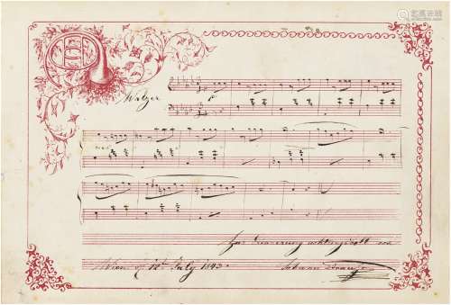 老约翰·施特劳斯（1804～1849） 1843年7月12日作 圆舞曲《瓦尔哈拉烤...