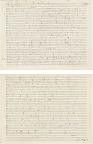理查德·施特劳斯（1864～1949） 歌剧《达娜厄的爱情》创作手稿 乐谱 一...