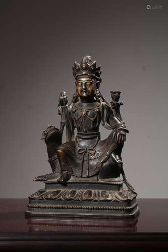 Sitzende Guanyin Statue, Bronze