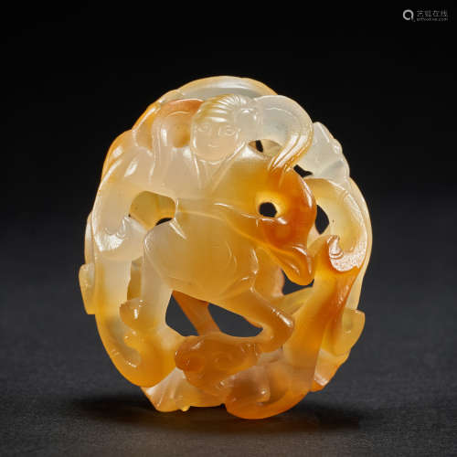 AGATE PIECE, TANG DYNASTY, CHINA
