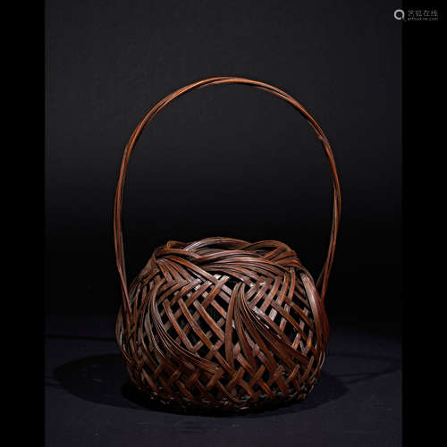 QING DYNASTY, BAMBOO BASKET