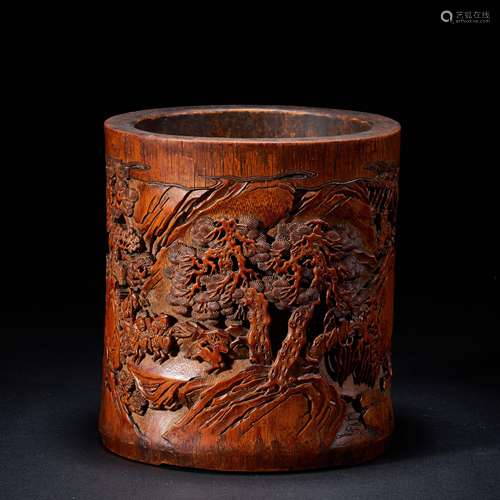 BAMBOO PEN HOLDER, QING DYNASTY