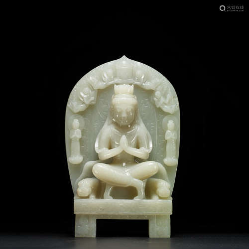 HETIAN JADE GUANYIN, TANG DYNASTY, CHINA