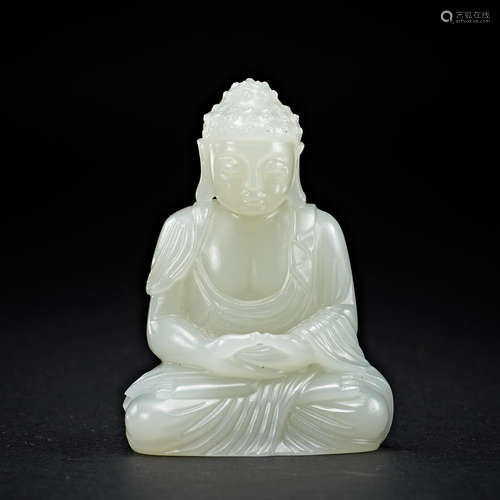 HETIANJADE BUDDHA STATUE, QING DYNASTY