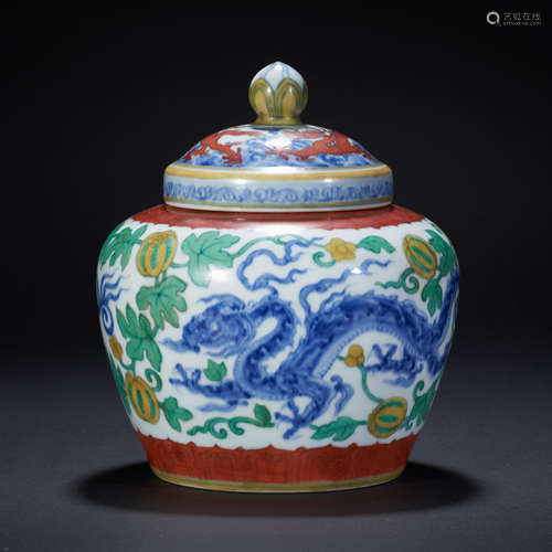 DRAGON PATTERN POT, QING DYNASTY, CHINA