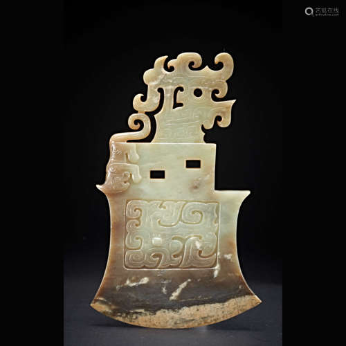 HETIAN JADE AXE, WESTERN ZHOU DYNASTY, CHINA