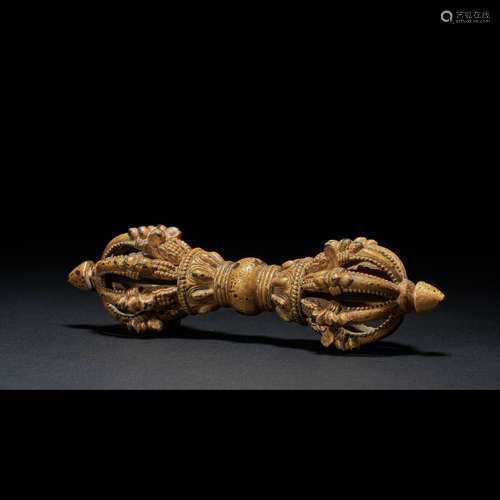 BRONZE GILT DHARMWARE, QING DYNASTY, CHINA