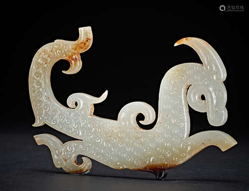 HETIAN JADE DRAGON, HAN DYNASTY, CHINA