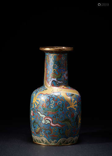 QING DYNASTY CLOISONNE VASE