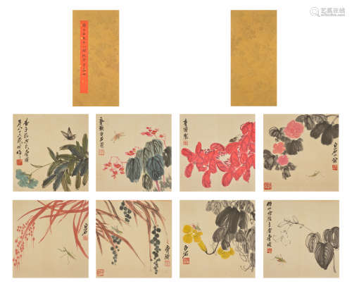 Qi Baishi, grass-and-insect painting, album