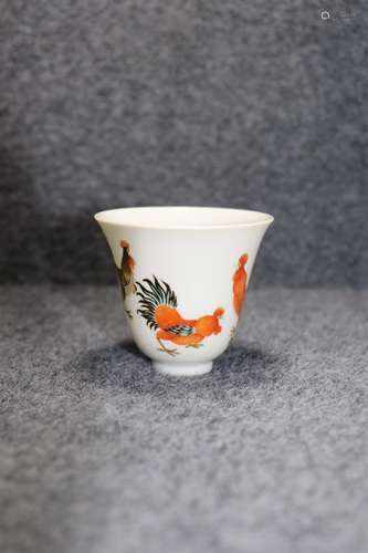 chinese famille rose porcelain cup