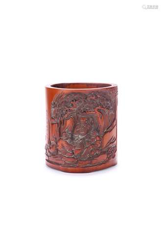 chinese bamboo carving brush pot