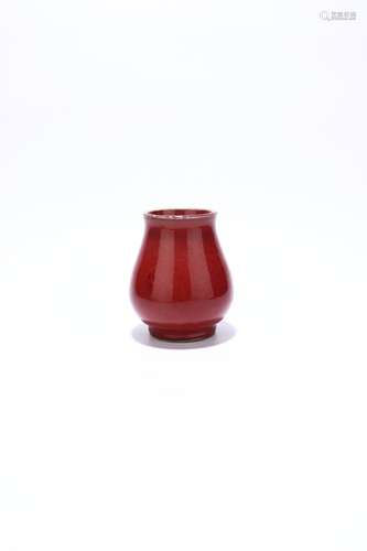 chinese sacrificial-red glazed porcelain vase