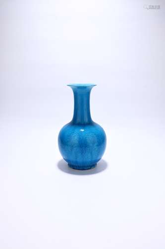 chinese malachite green glazed porcelain bottle