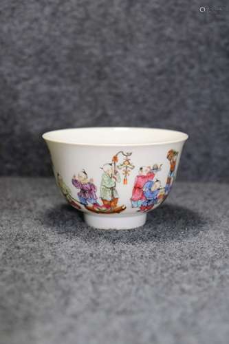 chinese famille rose porcelain cup