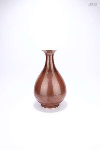 chinese purple-gold glazed porcelain vase