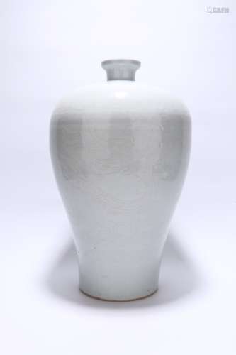 chinese sweet white glazed porcelain meiping