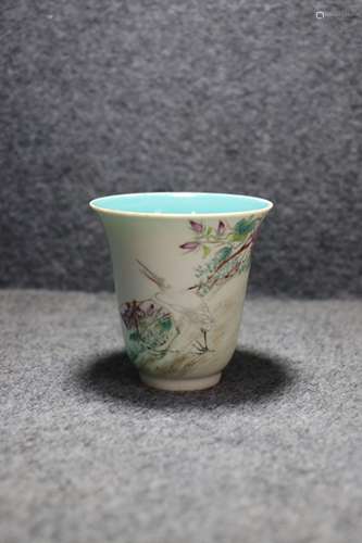 chinese famille rose porcelain cup