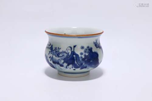 chinese blue and white porcelain censer