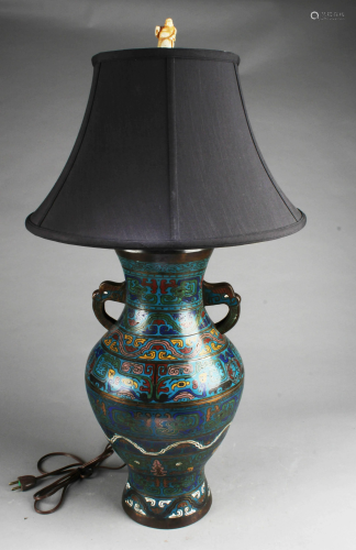 Chinese Cloisonne Table Lamp