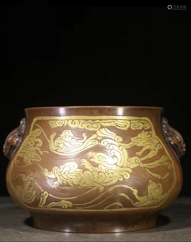 A Gilt Bronze Incense Burner