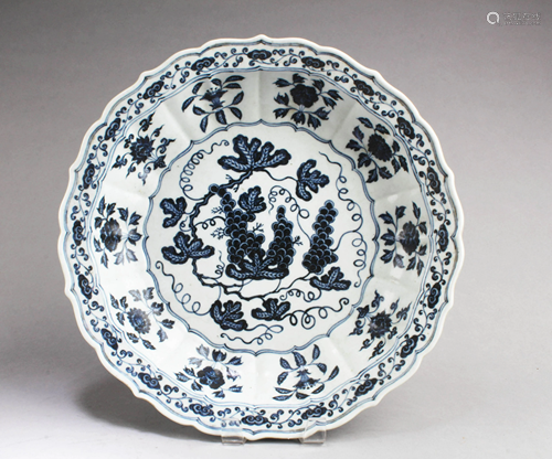 Chinese Blue & White Plate