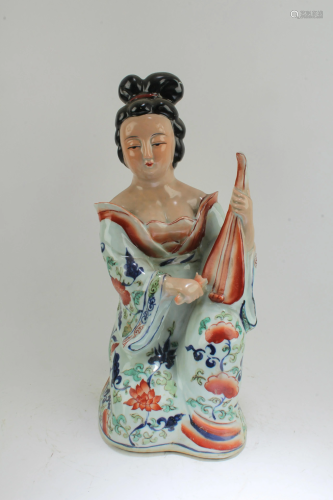 Chinese Porcelain Maiden Figurine