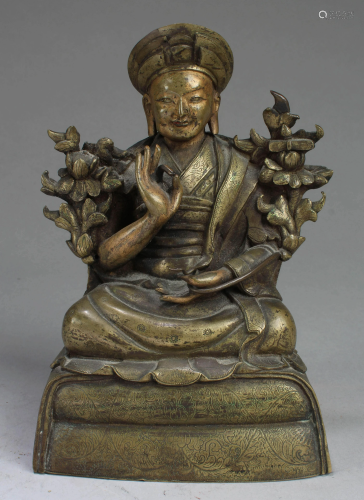 Chinese Bronze Bodhisattva Statue, 18th C