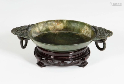 Antique Spinach Jade Plate