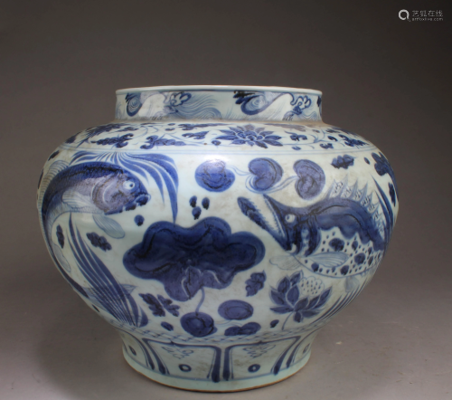 Chnese Blue & White Porcelain Jar
