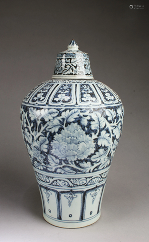 Chinese Blue & White Porcelain Vase