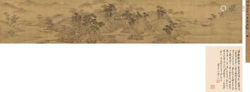陈祼（1563～约1639） 1617年作 山居访隐图 手卷 设色绢本
