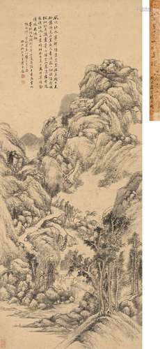 王宸（1720～1797） 1793年作 秋山怀友图 立轴 水墨纸本