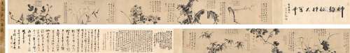 徐渭（1521～1593） 1591年作 墨花八段卷 手卷 水墨纸本