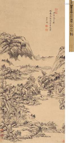 王原祁（1642～1715） 1714年作 仿黄公望山水 立轴 水墨纸本