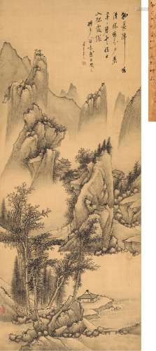 朱昂之（1764～1841后） 春山图 立轴 水墨绢本
