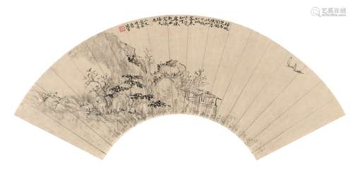 黄易（1744～1802） 东坡诗意图 扇页 水墨纸本