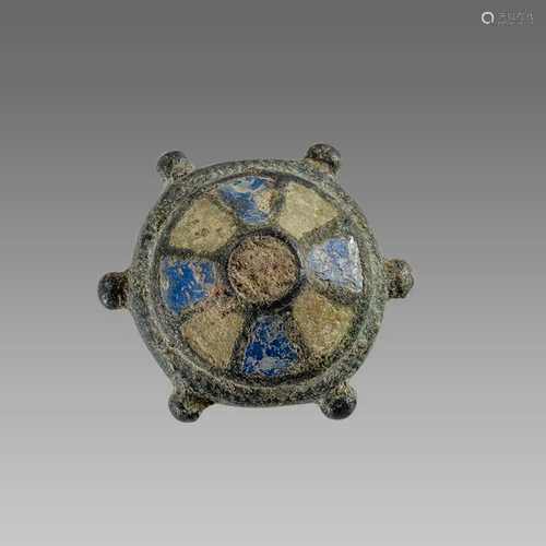 Ancient Roman Bronze with Enamel Fibula c.2nd century