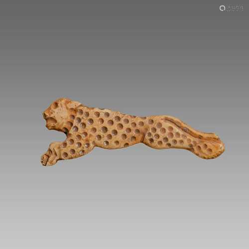 Roman Style Carved Bone Lion.