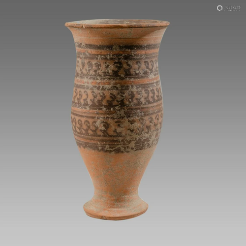 Indus Valley Style Terracotta Footed Cup