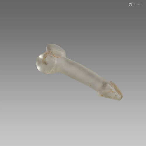 Roman Style Glass Phallus Amulet.