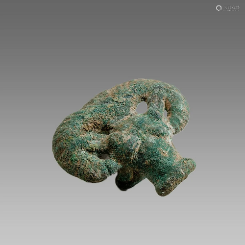 Ancient Greek Bronze Attachment with Bull head c.4th