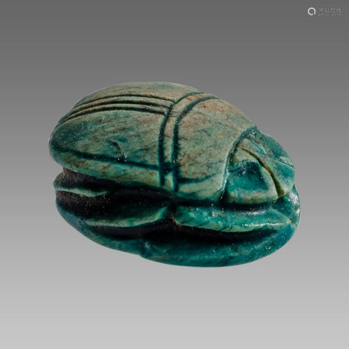 Ancient Egyptian Steatite stone Scarab c.1500-1100 BCE.