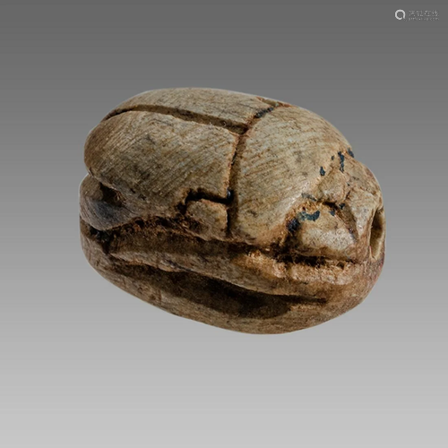 Ancient Egyptian Steatite stone Scarab c.1500-1100 BCE.