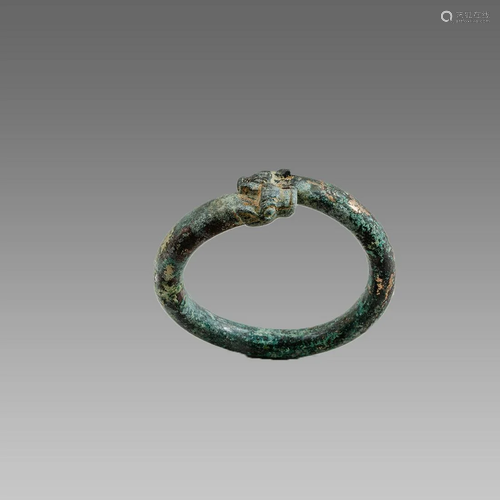 Ancient Greek Bronze Bracelet with Bull heads c.5th